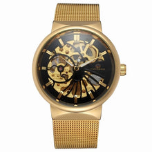 Carregar imagem no visualizador da galeria, FORSINING Relógio dos homens Completa de Aço Inoxidável Relógio Mecânico Automático Transparente Esqueleto Steampunk Relógio Homens Relogio masculino