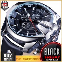 Carregar imagem no visualizador da galeria, CURREN Projeto Piloto Militar Do Exército Relógio De Pulso Big Dial Moda À Prova D 'Água Dos Homens de Quartzo Top Marca de Luxo Relógio Masculino Relógio de Couro